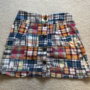 plaid mini skirt